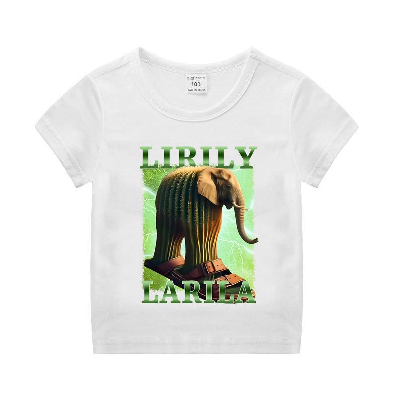 Итальянский Маразм Мальчик Девочка Хлопковая футболка Тунг Тунг Тунг Сахур Детская Летняя Одежда Смешной Мем Детские Топы с Коротким Рукавом Унисекс