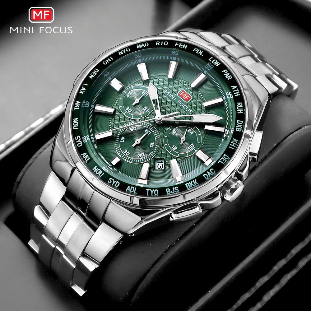 Casual Men's Quartz Watch Chronograph Calendar Luminous Waterproof Elegant Business Watches