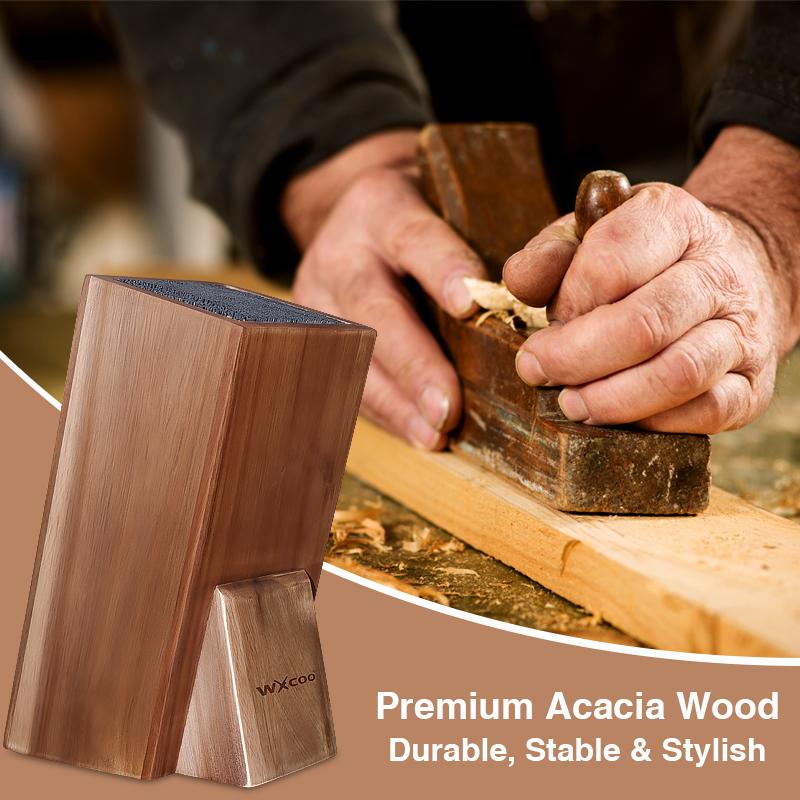 WXCOO Дамасская сталь Лазерный узор Шеф-нож Тесак Сантоку Ножи Держатель для кухонных ножей Многофункциональный блок для кухонных ножей