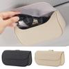 Glasses Holder For Car PU Leather Car Sunglasses Organizer Car Visor Organizer Reusable Visor Sunglasses Holder Clip Car