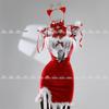 Соблазнительный красный рождественский комплект нижнего белья - Прозрачный, облегающий, дразнящий костюм для ролевых игр 0936