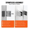 Glass Clamp 4 PCS Square Railing Bracket for 0.31 "-0.47 " Glass Silver