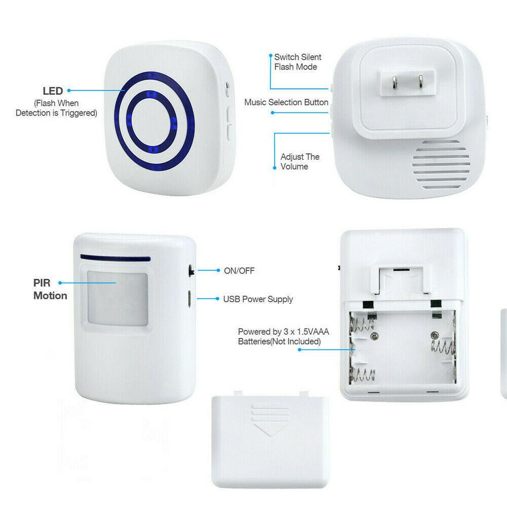 Wireless Infrared Sensing Doorbell and Infrared Sensing Welcome Device