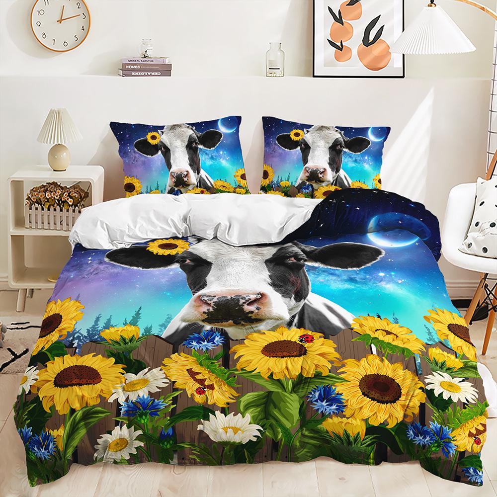 Новая подстилка для животных, Посадка цветов, Пододеяльники и наволочки для спальни, 2/3 предмета, Односпальная кровать, Комплект пододеяльника с 3D-печатью, Подарок