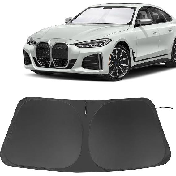 TINGLU Солнцезащитный козырек для Tesla Model X Tesla X 2016-2024 2025 Аксессуары Солнцезащитный козырек на лобовое стекло Защита от УФ-лучей Накидка на солнцезащитный козырек С