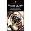 POEDAGAR Luxury Sports Watch for Men Waterproof Luminous Date Chronograph Wristwatch Leather Quartz Watches Reloj