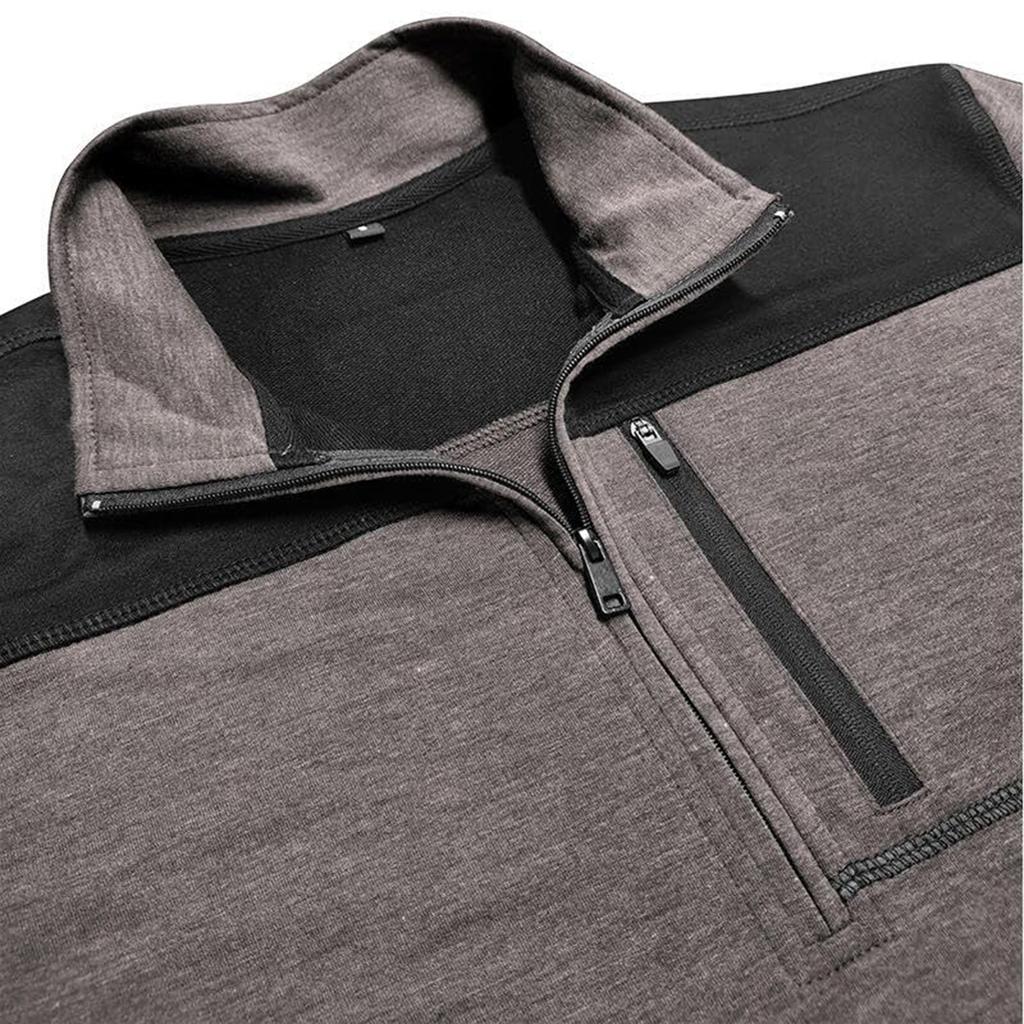 Men's Pullover Mock Neck Sweatshirts Athletic Casual Long Sleeve Golf Shirts