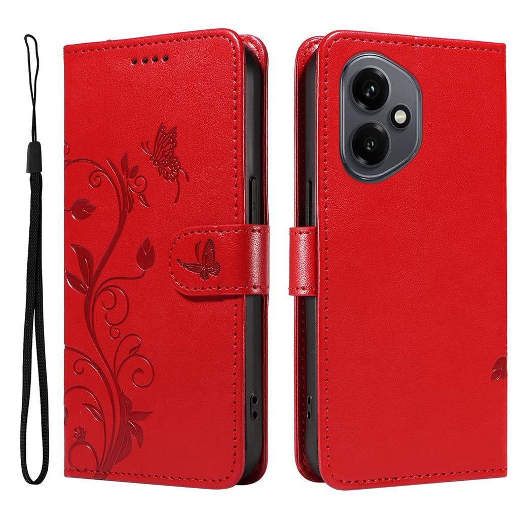 Для Honor 400 5G (Глобальный) Чехлы из искусственной кожи с цветочным узором, кошелек-подставка, чехол для телефона с ремешком