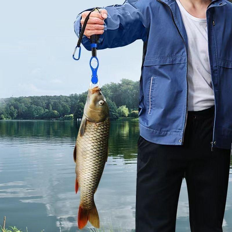 Fish Gripper Fishing Tool: Multi-functional Hook Remover Pliers with Scale for Large Fish.