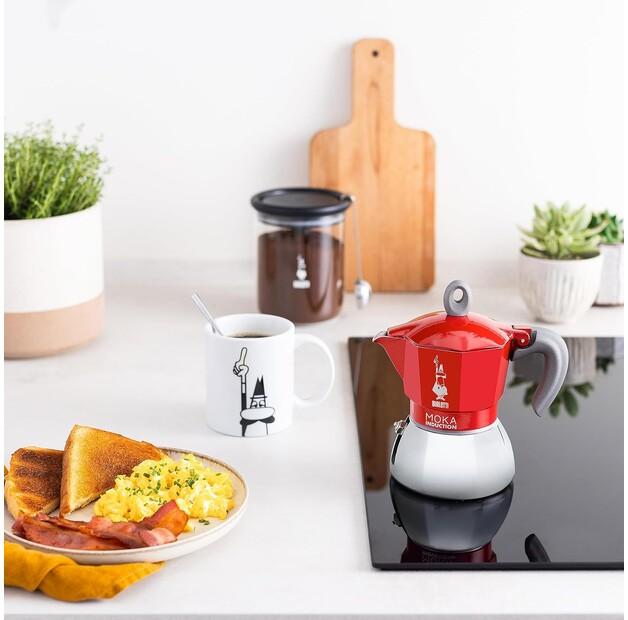 Кофеварка Bialetti Moka, 4 чашки красный (0006944)