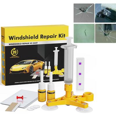 Набор для ремонта трещин лобового стекла автомобиля Сделай сам Окно Экран телефона Комплект Клей для отверждения Аксессуары для ремонта царапин и трещин автомобильного стекла Чистый Аккуратный