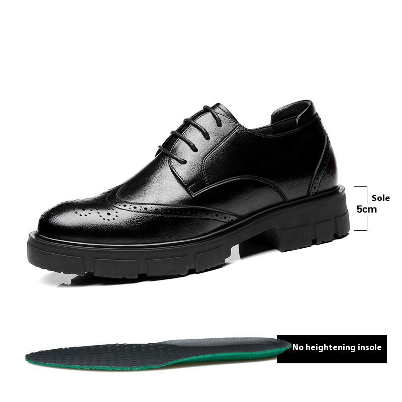 Мужские туфли-броги из натуральной кожи, туфли на платформе с увеличением роста на 8 см/10 см, деловые формальные туфли, офисные повседневные оксфорды на толстой подошве