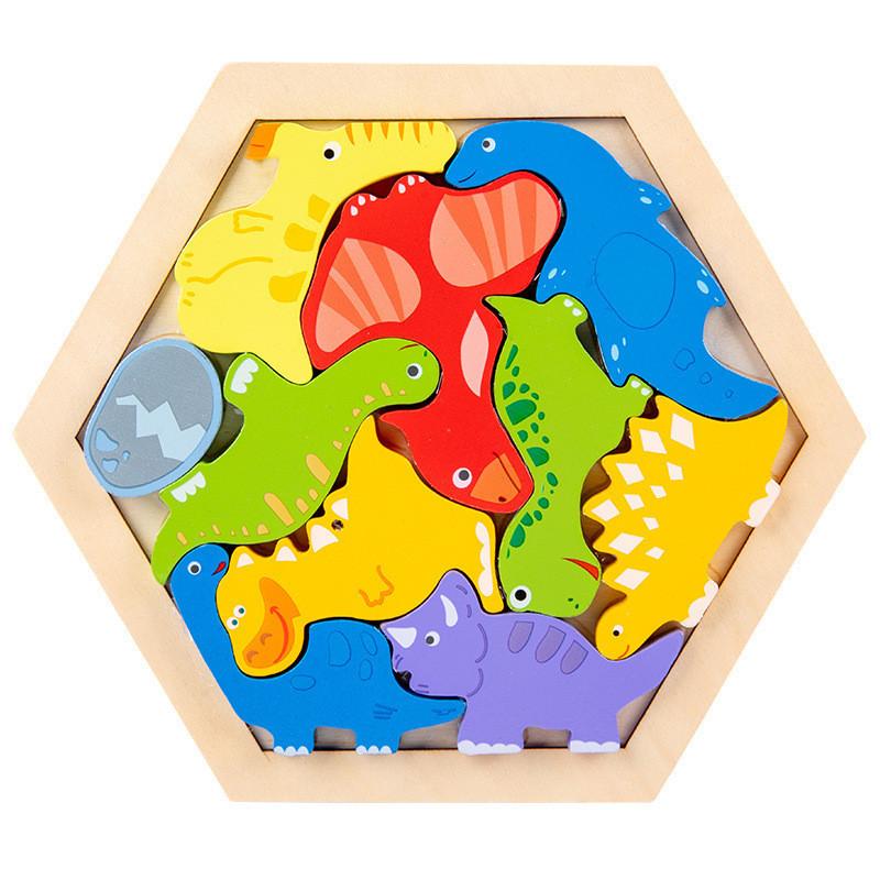 Wooden 3d Puzzle For Kids With Animal Shapes To Develop Handson Skills And Creativity