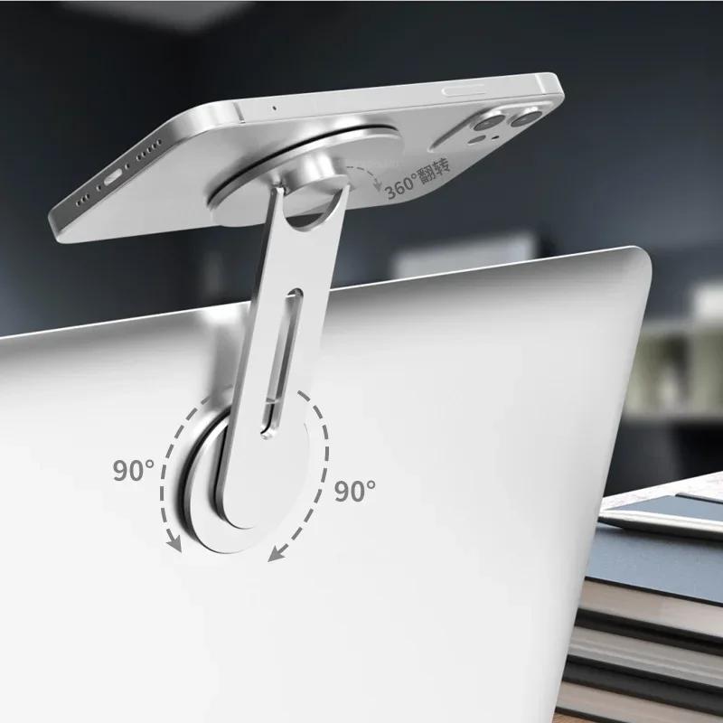 Magnetic Car Phone Holder For Tesla Model 3/Y/X/S For Magsafe Iphone 14 13 12 Metal Expansion Bracket Laptop Screen Side Mount