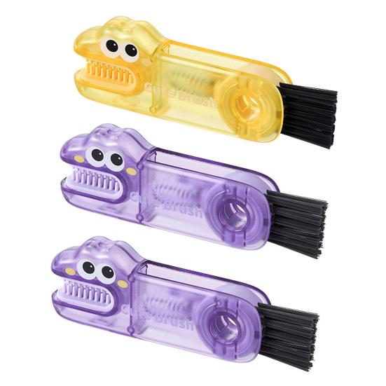 2/3 шт. 3 в 1 Щетки для чистки Мультяшный дизайн Пищевой Нескользящая ручка Щетка для зазоров Портативная Длинная щетина Очиститель для бутылок