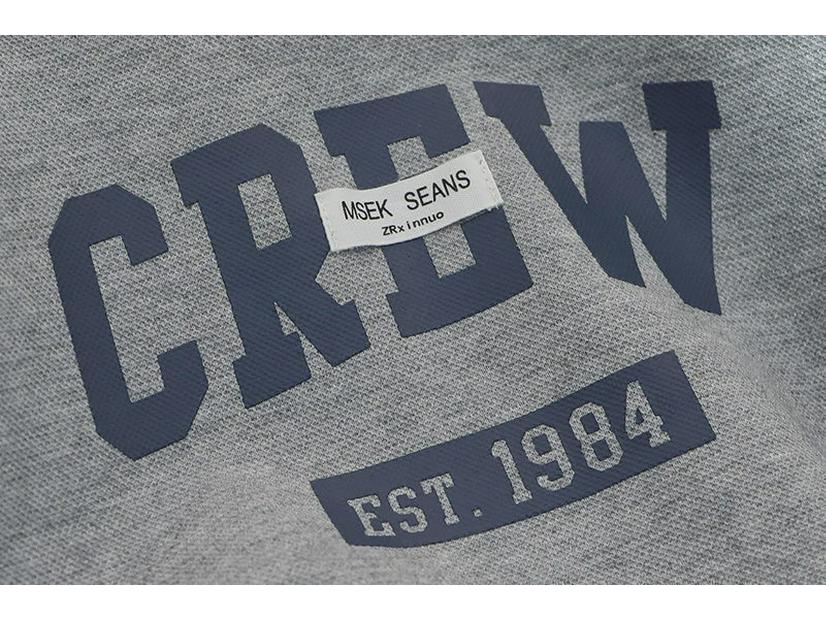 Хлопковые толстовки с буквенным принтом и повседневные футболки для мальчиков — универсальные, свободного кроя для весны и осени