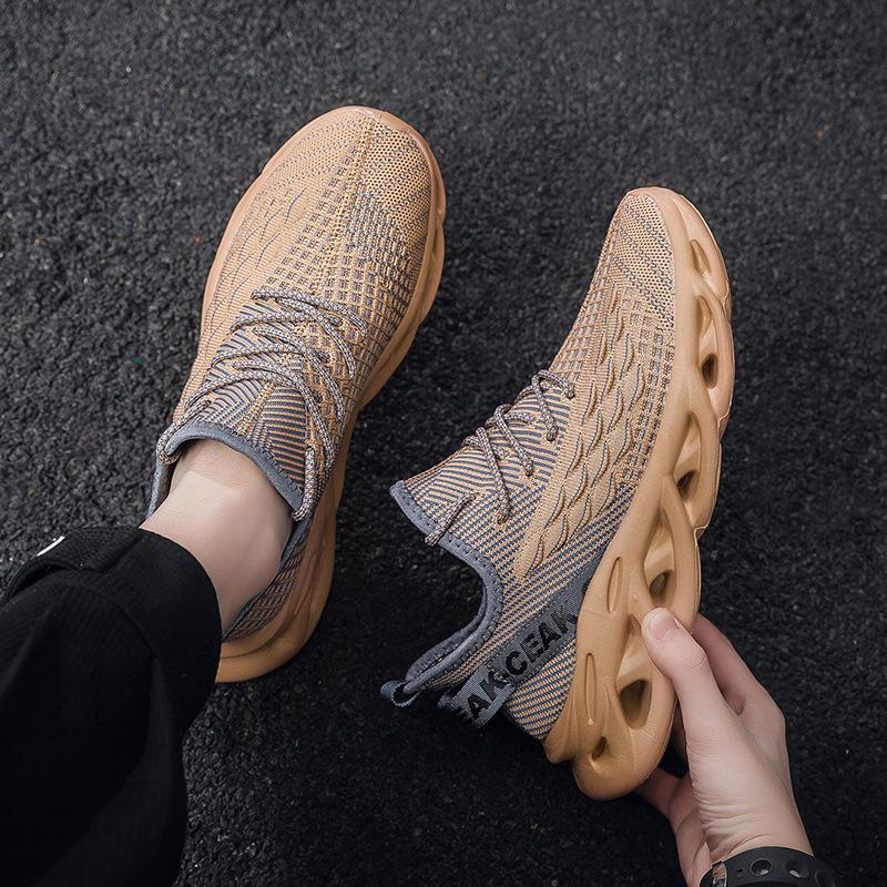 Мужская обувь большого размера лето новая повседневная дышащая спортивная обувь из летучей ткани мужская обувь размер 48 молодежная обувь для бега