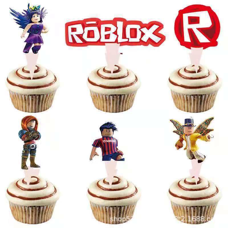 Набор для украшения дня рождения в стиле игры Roblox Sandbox: Латексные шары, Баннер, Топперы для торта, Посуда для вечеринки для детского праздника