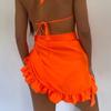 Cover Up Breathable Lace-up Polyester Pool Party Sundress Swimsuit Skirt Beachwear