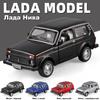 1:Масштаб 1:32 Lada Niva ВАЗ-2121 ОРВ Русский Внедорожник 1970-х годов Металлический Литой Модель Со Звуком и Светом Коллекция Детская Игрушка Подарок