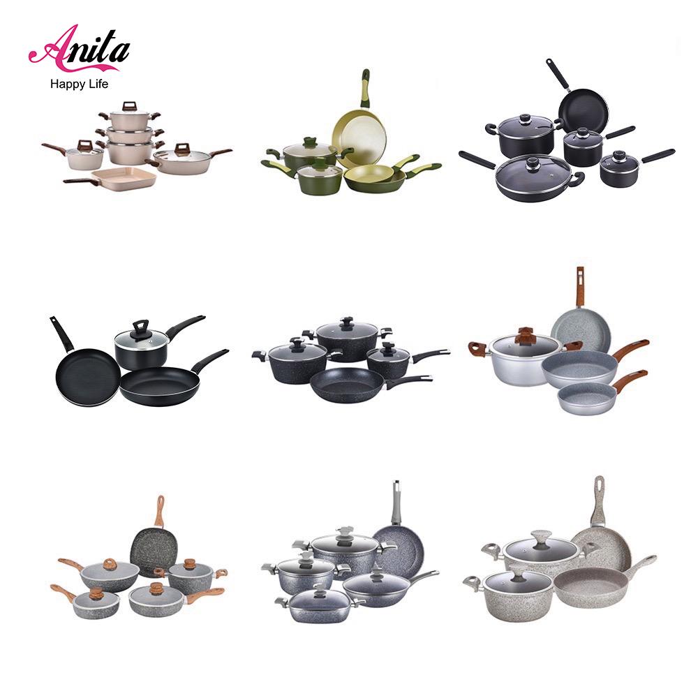 High Quality Practical Restaurant No Oil Frying Pan Granite Pattern Pan Frying Multi Electric Frying Pan With Lid