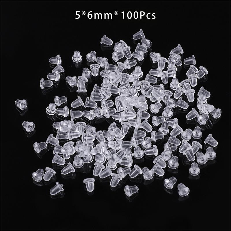 20-100 шт./пакет, силиконовые прозрачные беруши, серьги «сделай сам», ювелирные аксессуары