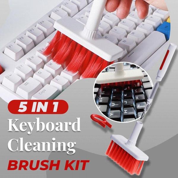 5 In 1 Electronic Cleaner Kit, Keyboard Cleaner Kit with Brush,  Multifunctional Cleaning Kit for Earphone, Keyboard, Laptop, Phone, PC Monitor
