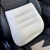 PVC Liner Inflatable Lumbar Pillow Soft Flocking Air Waist Support Lumbar Back Pad  Road Travel