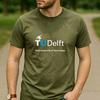 Vintage Retro Delft University of Technology Logo Cotton Graphic T Shirt Unisex Short Sleeve Alumni Graduate Holiday Gift Tee