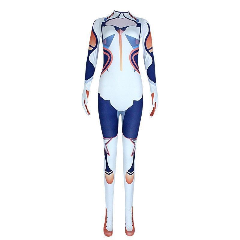 Костюм для косплея персонажей аниме на Хэллоуин Dva Da Ji Zero Two02 Смотреть Kyana Ayanami Rei Cos Gospel Warrior.
