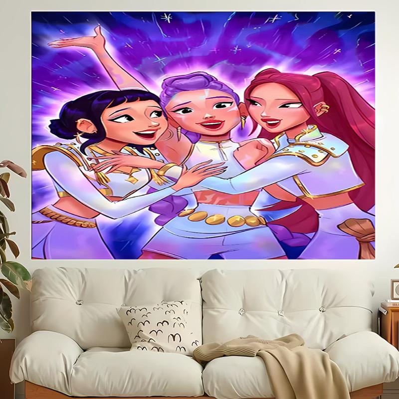 1pc Kpop Hunter5 Tapestry, Living Room, Bedroom, Office, Party Decor, Ideal Festive Gift