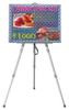 Raymay Fujii Folding Aluminum Easel with Chalkboard and Whiteboard, LPT701S, Silver