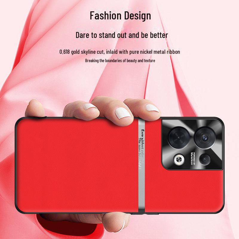 Чехол Liquid Leather с защитой от падений и загрязнений для OPPO Reno 8