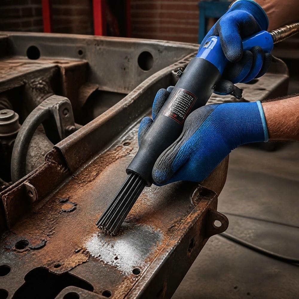 Hardened Alloy Steel Needle Scaler Attachment 19 Pins Air Descaler Needle Rust Removal