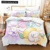 Sanrio Cartoon Duvet Cover Pillowcase Bedding Collection Cute Cinnamoroll ChildrenS Bed Double Comfortable Bed Full Twin King Size
