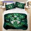 Hibernian Edinburgh Heritage Emblem Three-piece set (1 * duvet cover + 2 * pillowcase, without core) 2D Flat Bedding set Christmas birthday gift