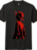 One Piece Luffy Silhouette Passionate T-shirt,Unisex Casual Cartoon Anime Tee