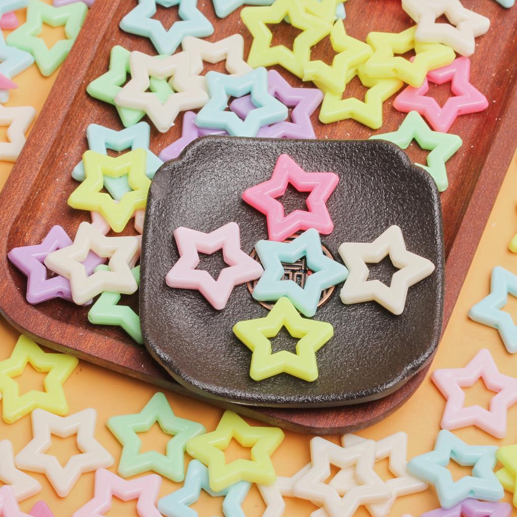 500g/Bag About360-700pcs Colorful Flower Starfish DIY Beads DIY Accessories Jewelry Beads Acrylic Hollow Out Loose Beads