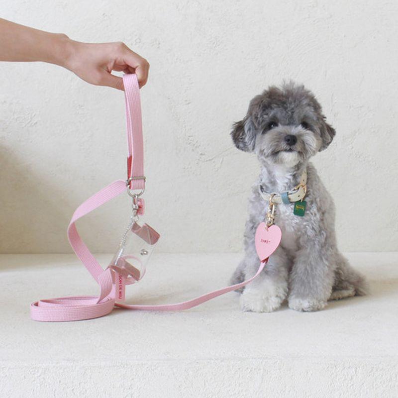 MAISON DE MIU Персональный цветной поводок Розовый/Коралловый