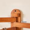 BEPAN Wall mounted coat and hat rack, solid wood storage rack, bedroom rotating vertical hanging bag rack