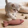 Игрушки для кошек Мягкая льняная интерактивная игрушка для игры, для домашних тренировок, аксессуар для питомца с кошачьей мятой для котят, для ежедневных развлечений