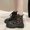 Женские ботильоны на платформе для мотоциклистов, зимние новые туфли на высоком каблуке 2025 года, новые трендовые туфли на плоской подошве, повседневные кроссовки Chelsea для снега, женские ботинки