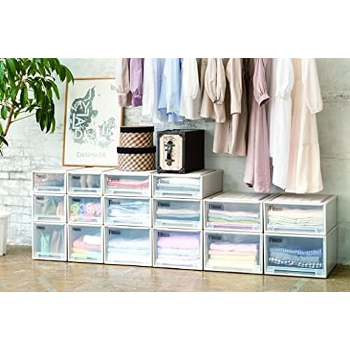 Tenma Fits Case Storage Box, Small Organizer, 22.4cm Wide x 30.7cm Deep x 12.4cm High, Sagging-Resistant Storage Case for Small Items and Clothing, Co