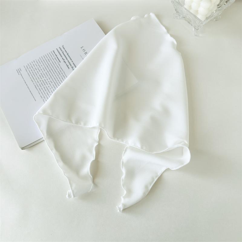 Solid Color Triangle Hair Scarf Retro Head Wrap Minimalist Hair Kerchief Chic Back Tie Headband For Outdoor Travel