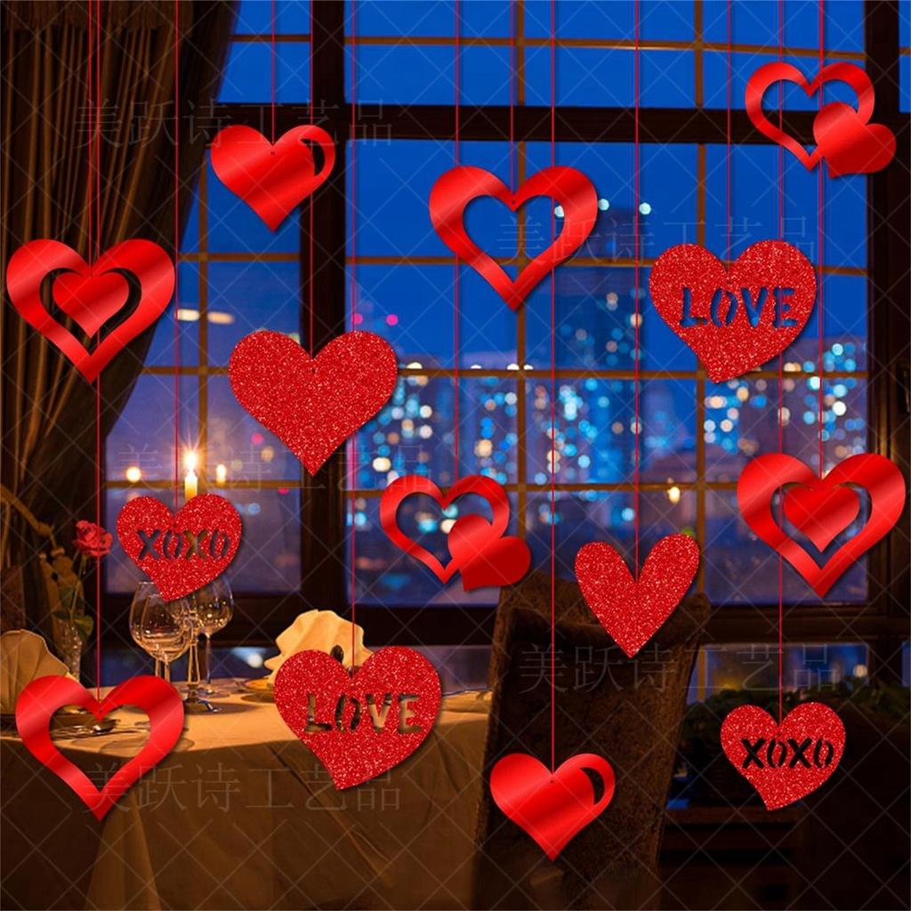 День святого Валентина Украшение Подвеска Свадебная Комната Фон Потолочные Украшения Принадлежности Подвеска Любовь