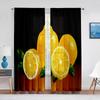 2 панели лимон фрукты зеленые листья краска шторы для спальни гостиная декор шторы для кухни домашние шторы штанга карманный крючок