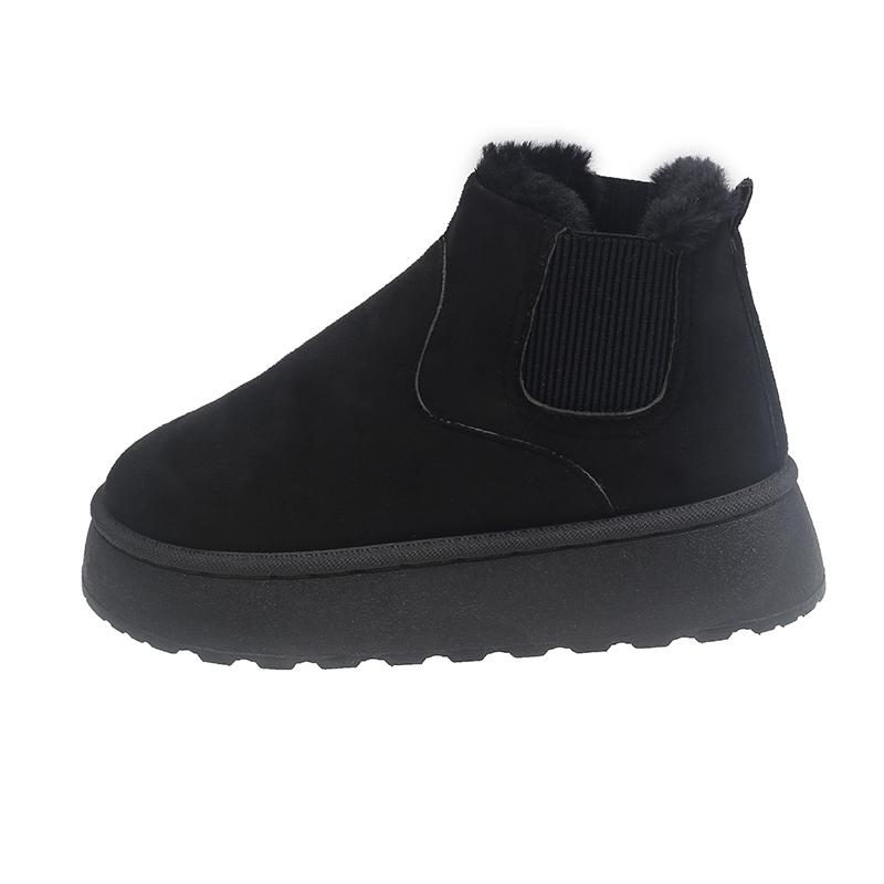 Winter Boots Women New Rubber Thick Sole Ankle Boots for Outdoor Elevated Comfort Warm Walking Cotton Shoes Fashion Snow Boots