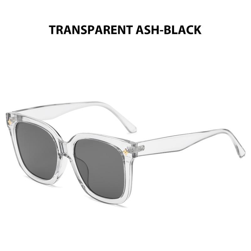 Korean Version of Trendy Black Frame Brown Sunglasses for Women, High-end Ins Internet Celebrity Style Sunglasses for Big Face and Slimming