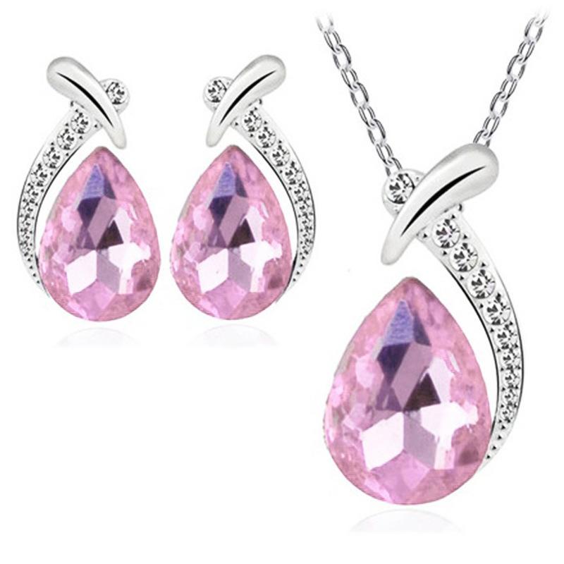 Женская цепочка на ключицы со стразами, Элегантный набор ювелирных изделий в стиле русалки с кристаллами и серьгами