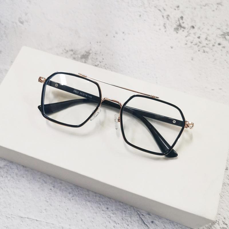 Очки с защитой от синего света, прозрачная оправа, ретро, двойная перекладина, пилот, плоские линзы, оправа для глаз, можно вставить линзы с диоптриями, женские очки для близорукости